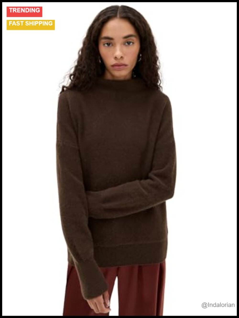 Funnel Neck Pullover Sweater